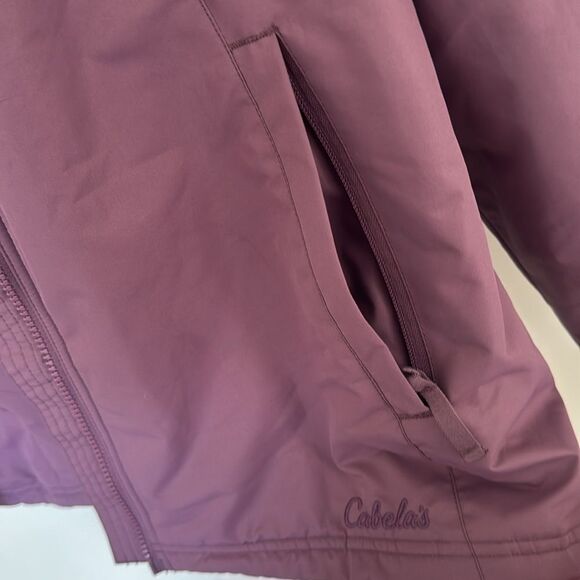 Cabela's Women’s Size L Purple Jacket Warm Fleece Lined Zipper Up Outdoors EUC - Picture 10 of 13